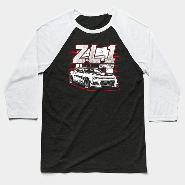 Camaro ZL1 Baseball T-Shirt by idrdesign